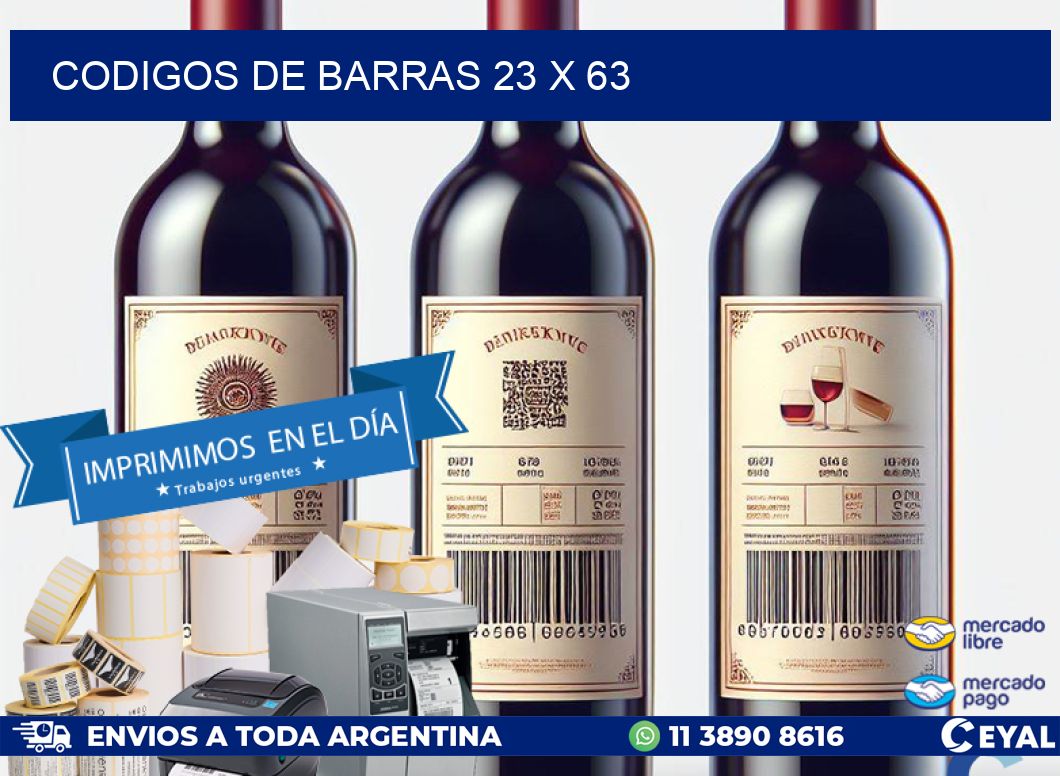 codigos de barras 23 x 63