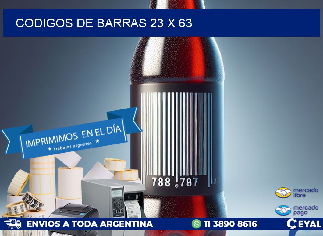 codigos de barras 23 x 63