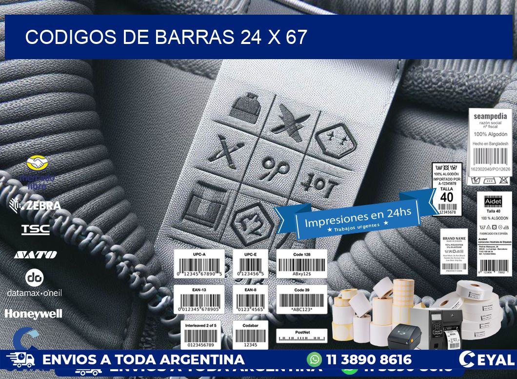 codigos de barras 24 x 67