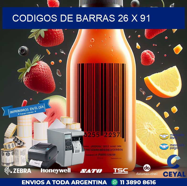 codigos de barras 26 x 91