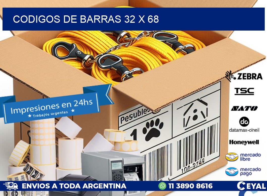 codigos de barras 32 x 68