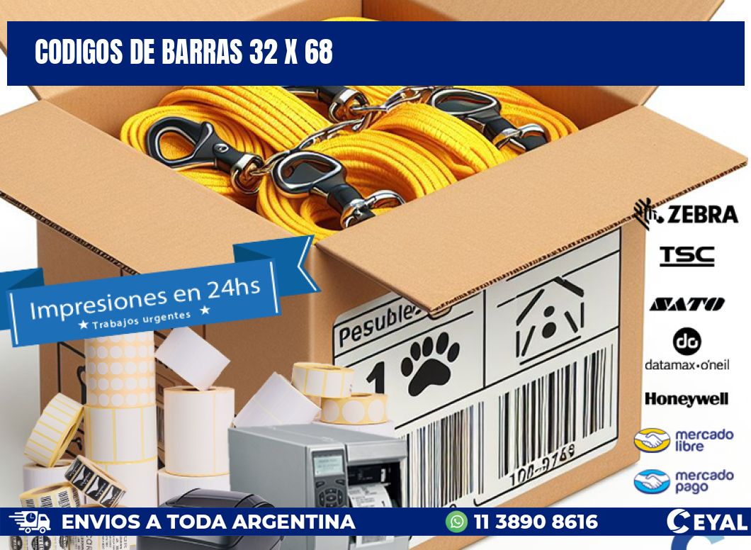 codigos de barras 32 x 68