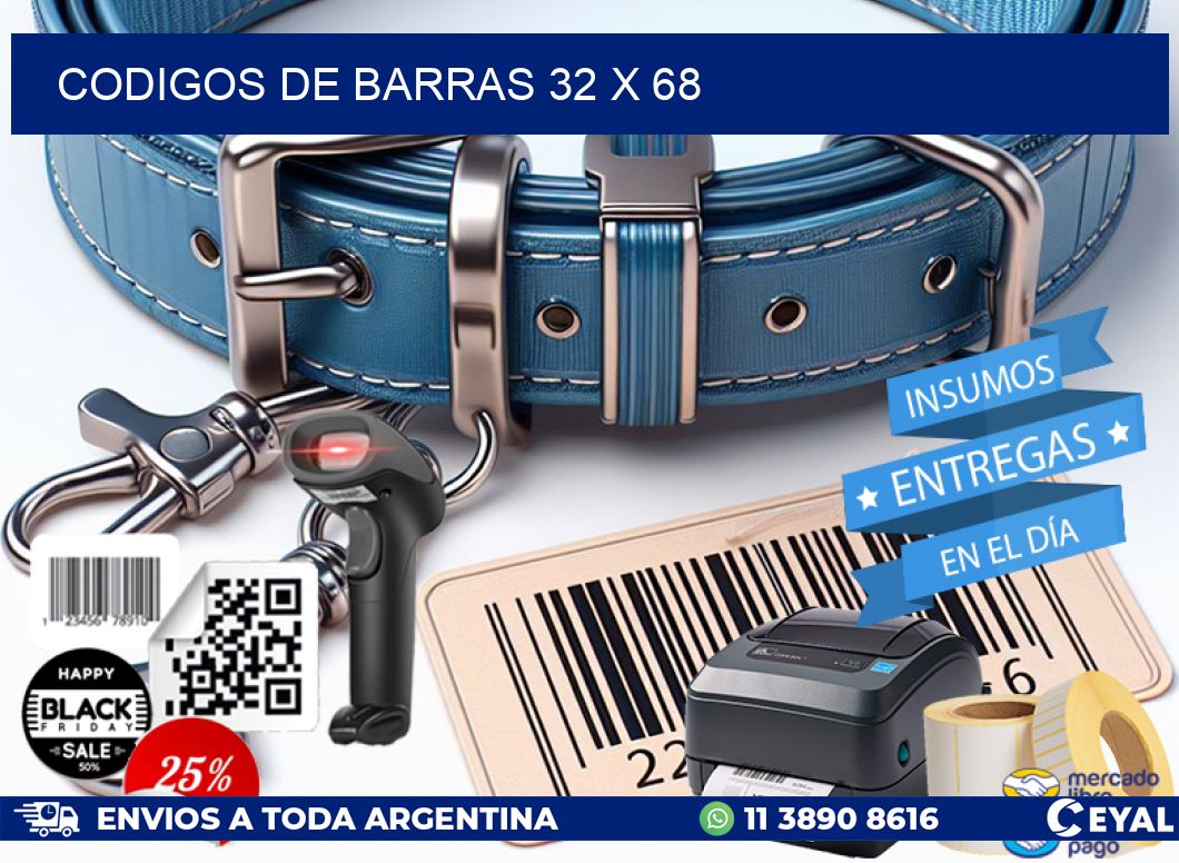 codigos de barras 32 x 68