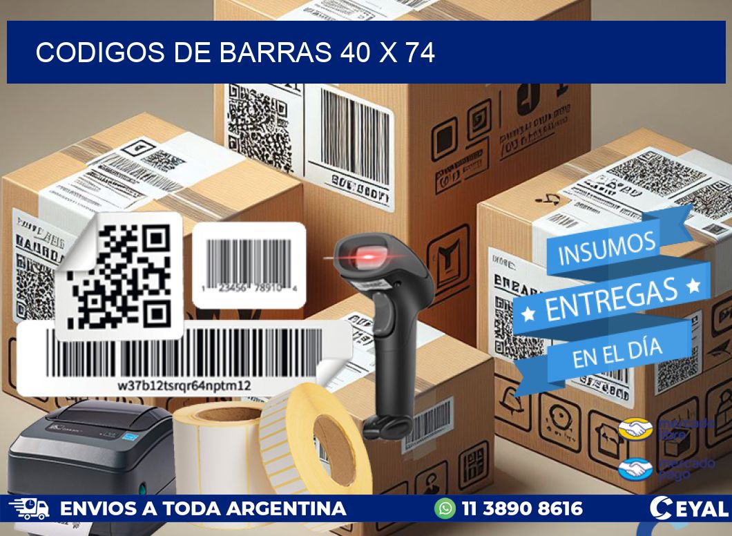 codigos de barras 40 x 74