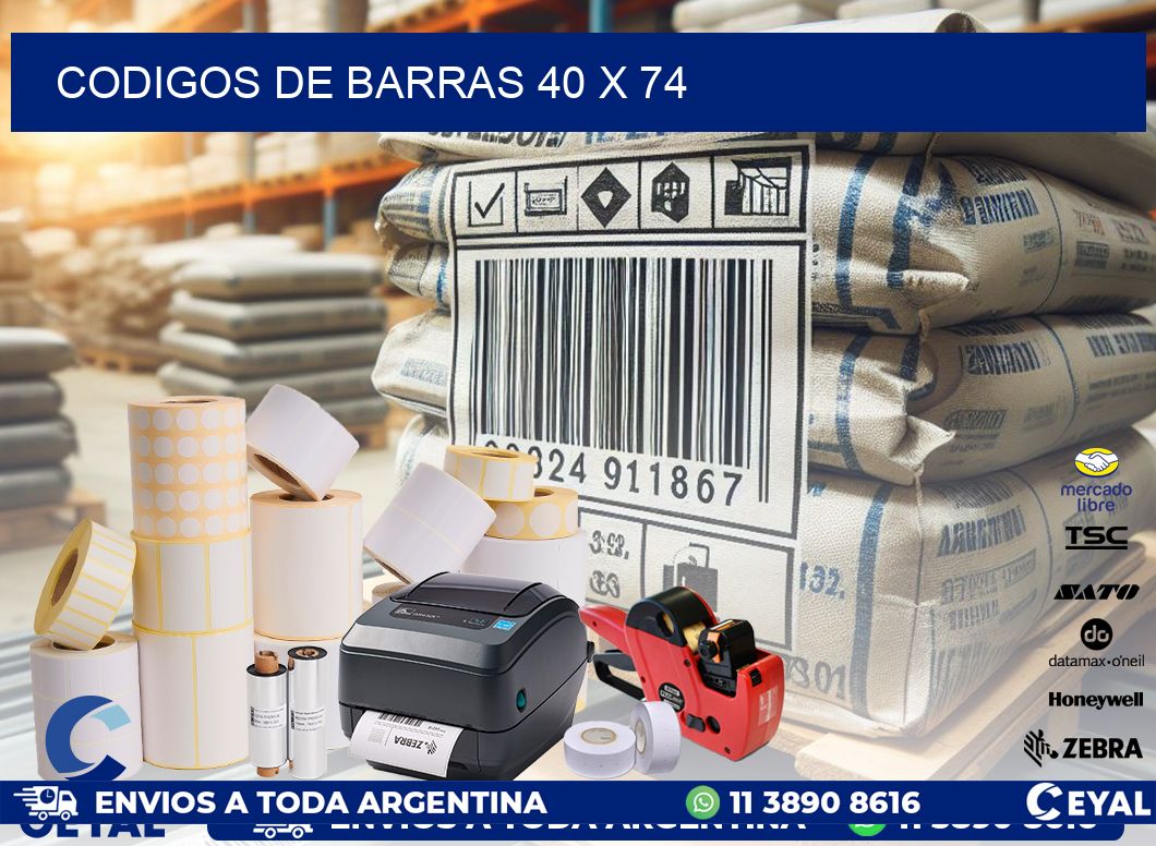 codigos de barras 40 x 74