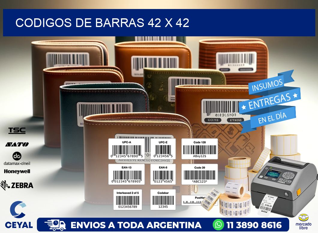 codigos de barras 42 x 42
