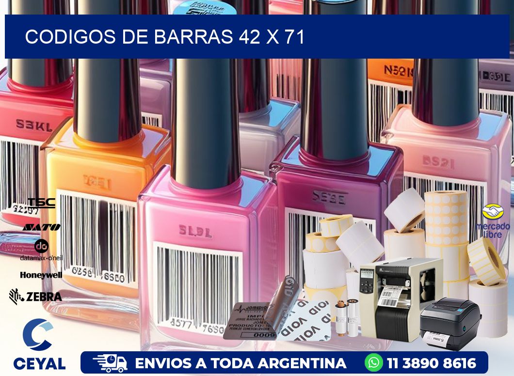 codigos de barras 42 x 71