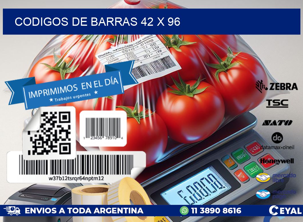 codigos de barras 42 x 96