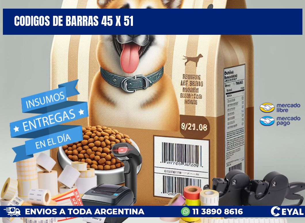 codigos de barras 45 x 51