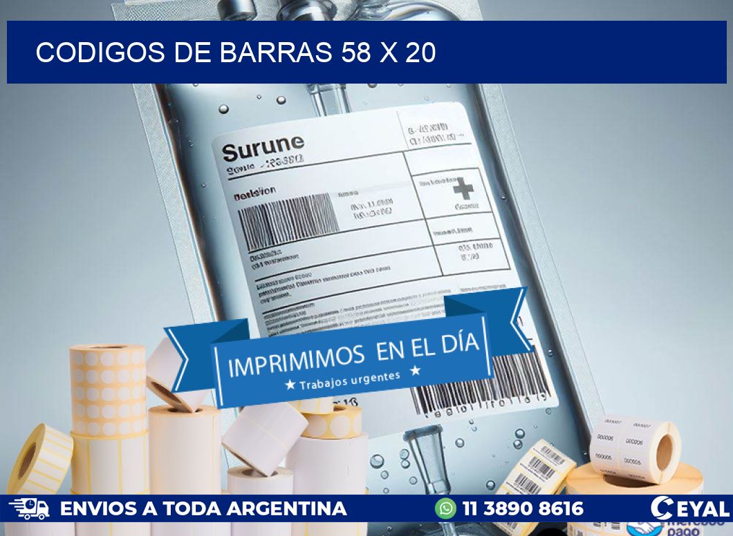 codigos de barras 58 x 20