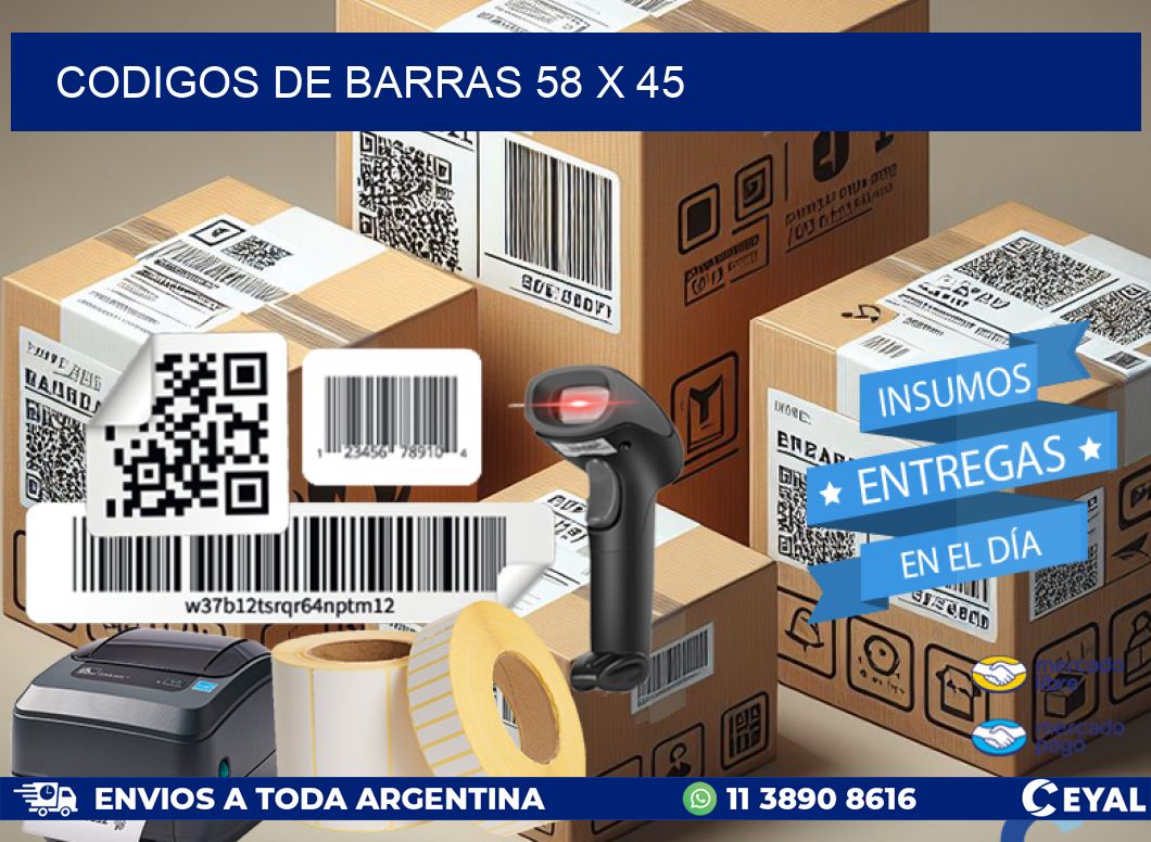 codigos de barras 58 x 45