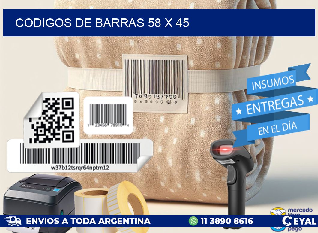 codigos de barras 58 x 45