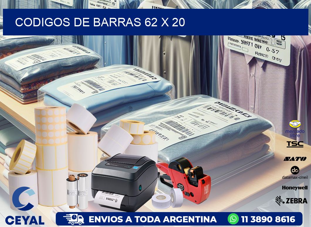 codigos de barras 62 x 20
