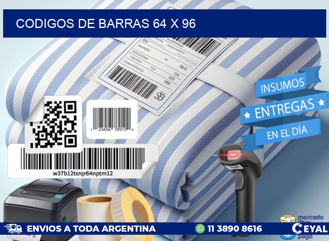 codigos de barras 64 x 96