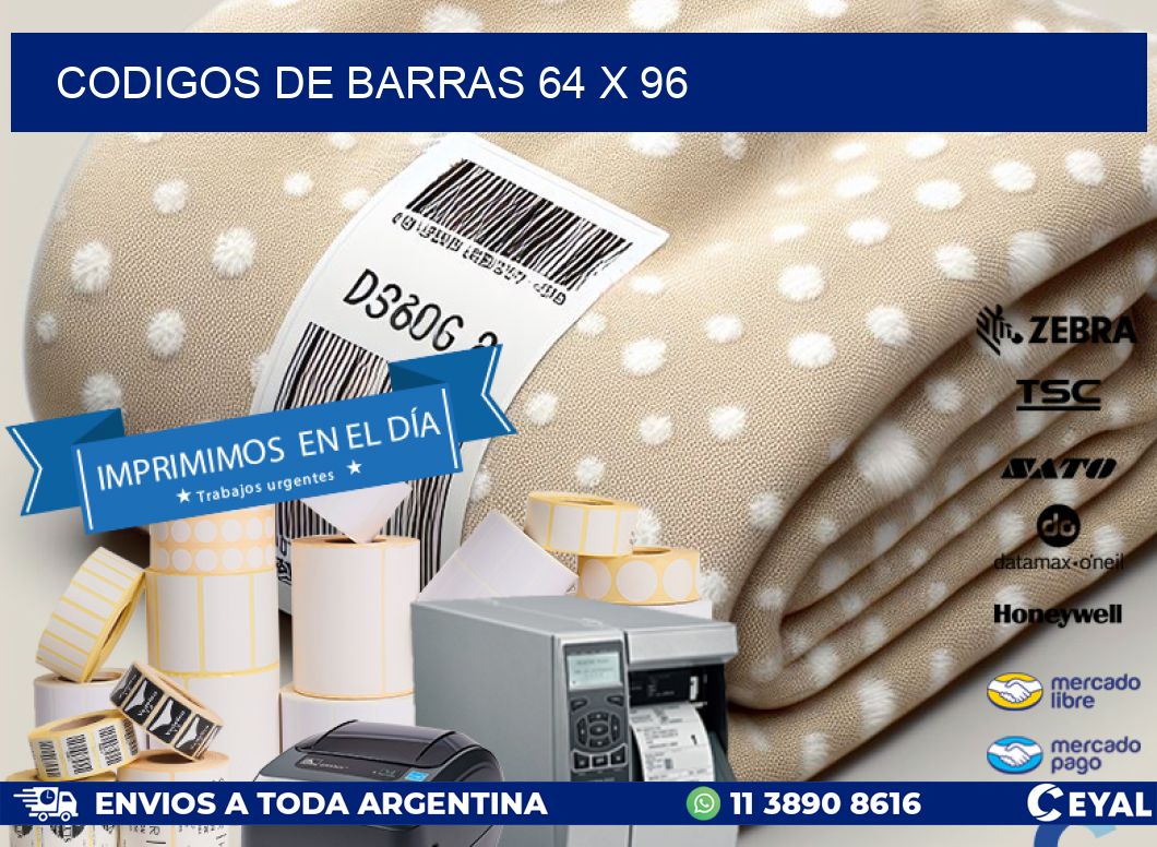 codigos de barras 64 x 96