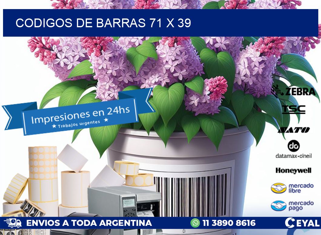 codigos de barras 71 x 39
