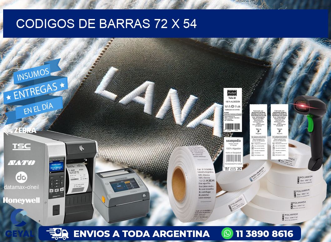 codigos de barras 72 x 54