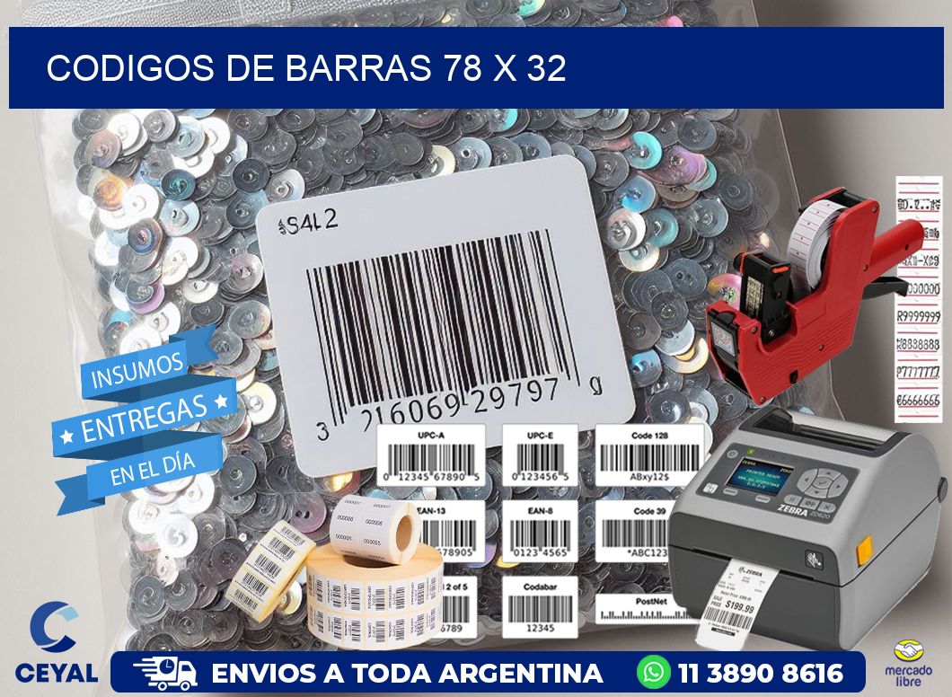 codigos de barras 78 x 32