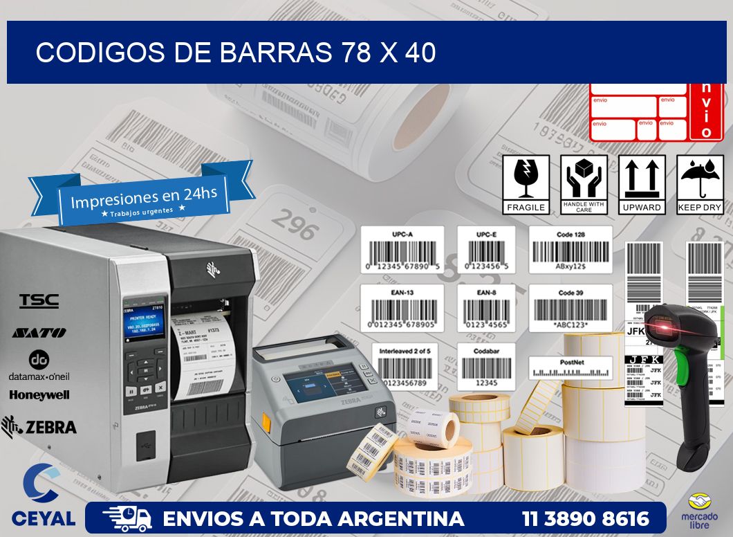 codigos de barras 78 x 40