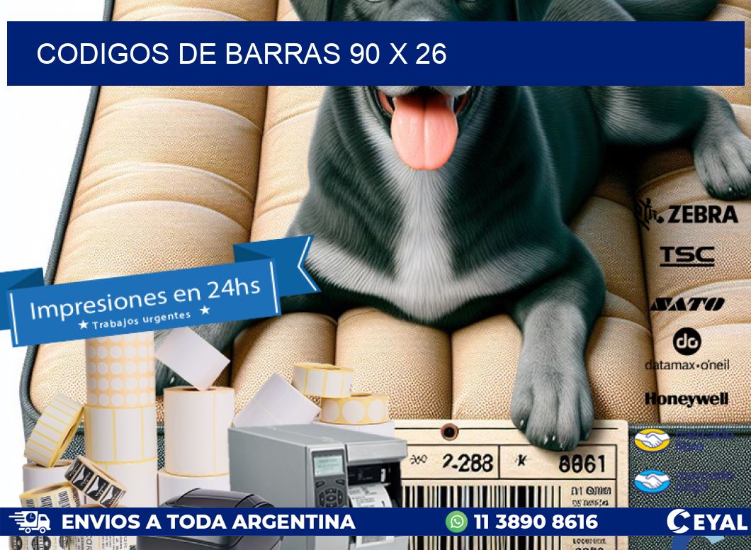 codigos de barras 90 x 26