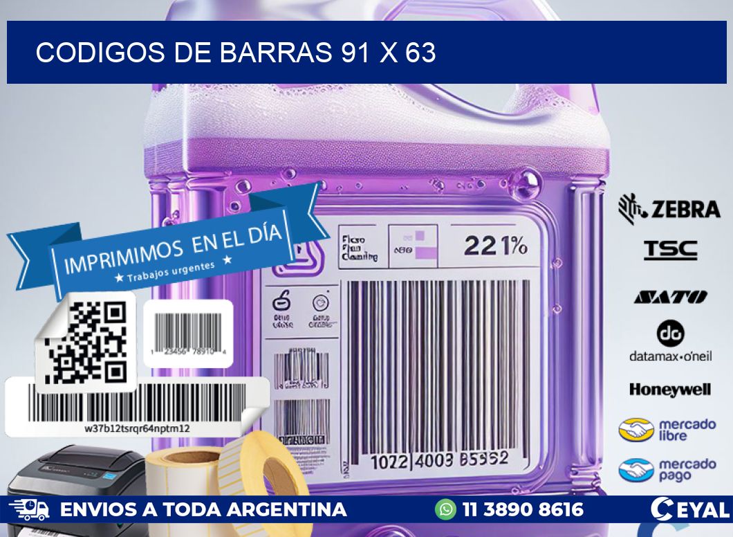 codigos de barras 91 x 63