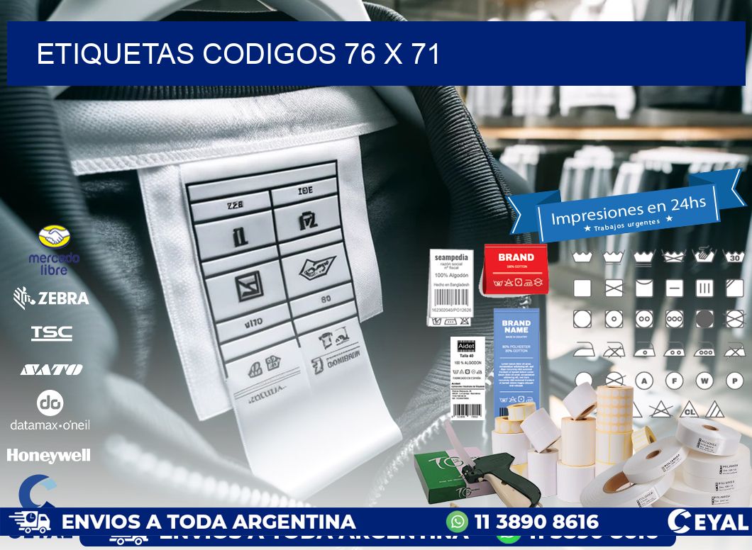 etiquetas codigos 76 x 71