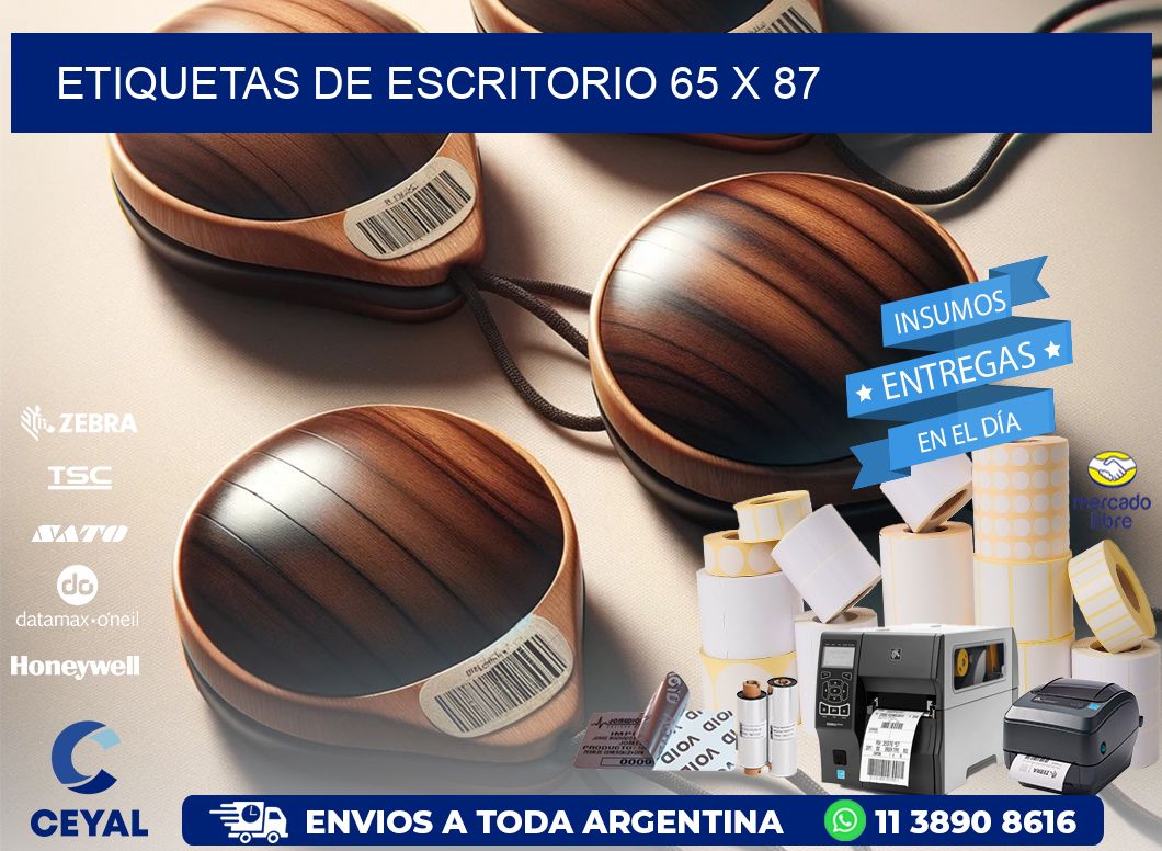 etiquetas de escritorio 65 x 87