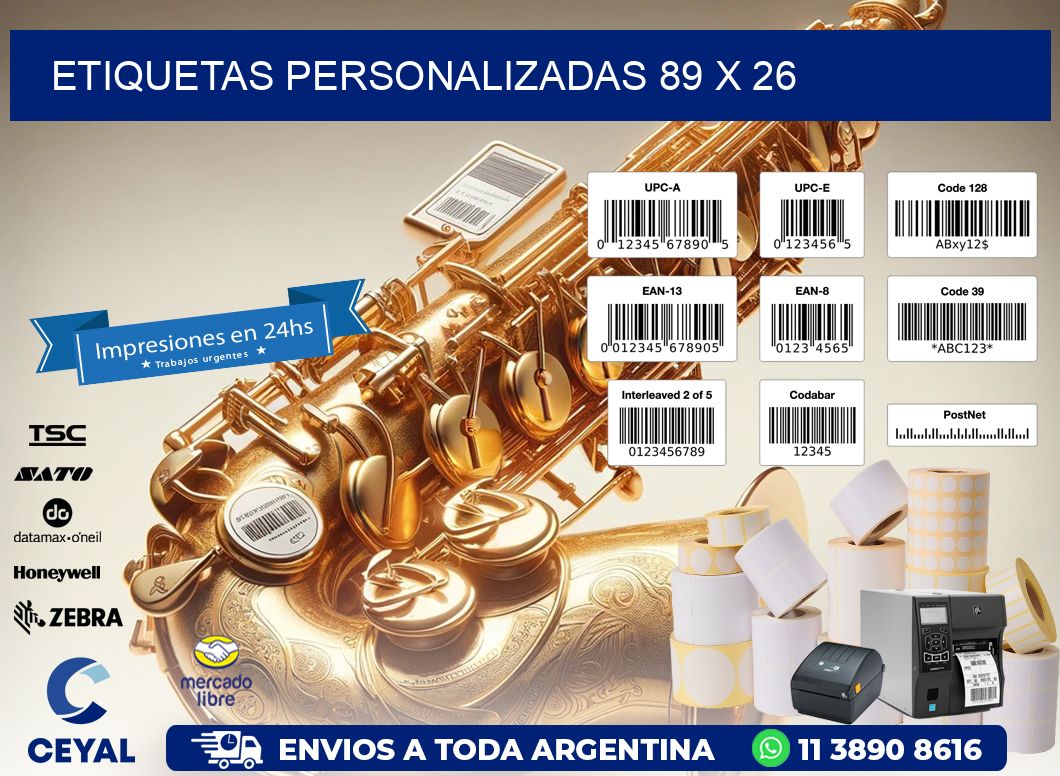 etiquetas personalizadas 89 x 26