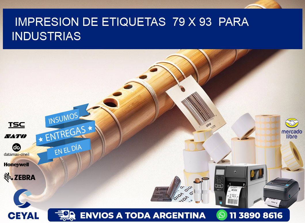 impresion de etiquetas  79 x 93  para industrias