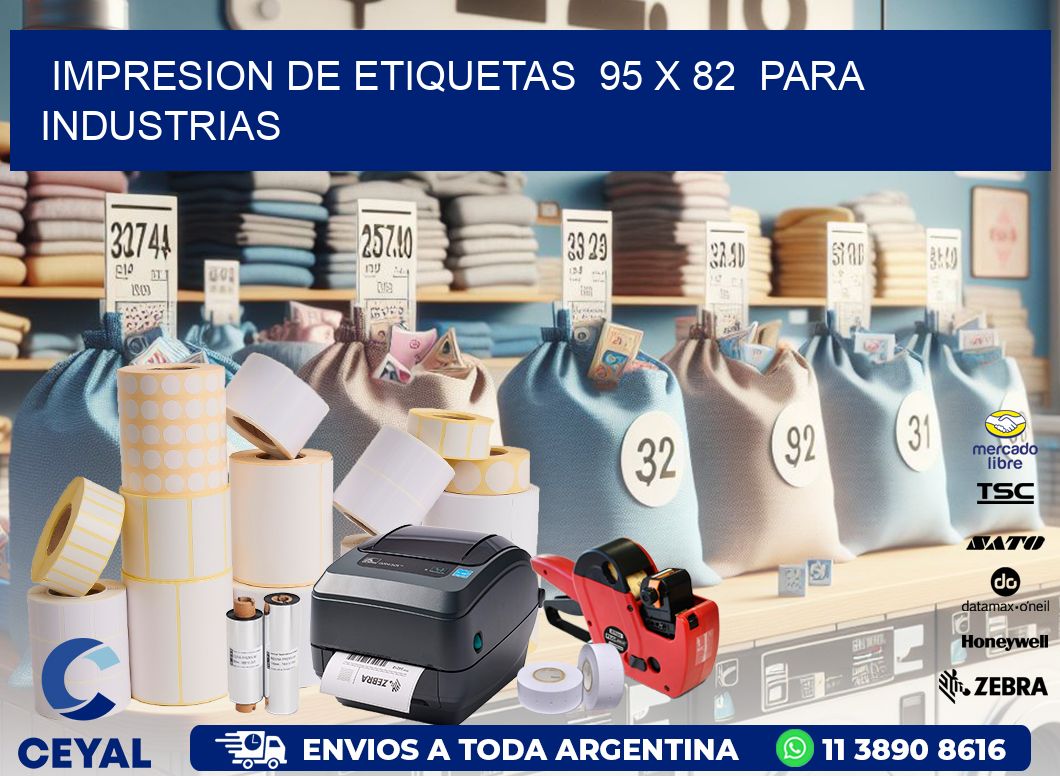 impresion de etiquetas  95 x 82  para industrias