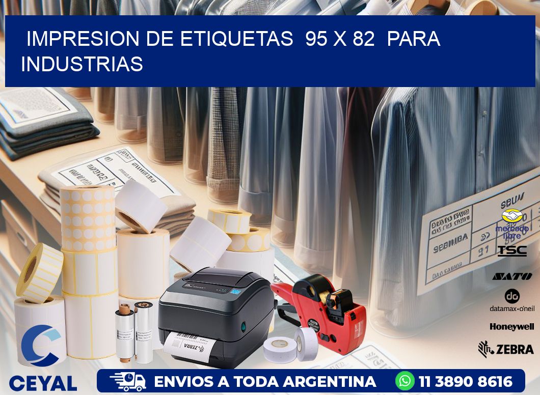 impresion de etiquetas  95 x 82  para industrias