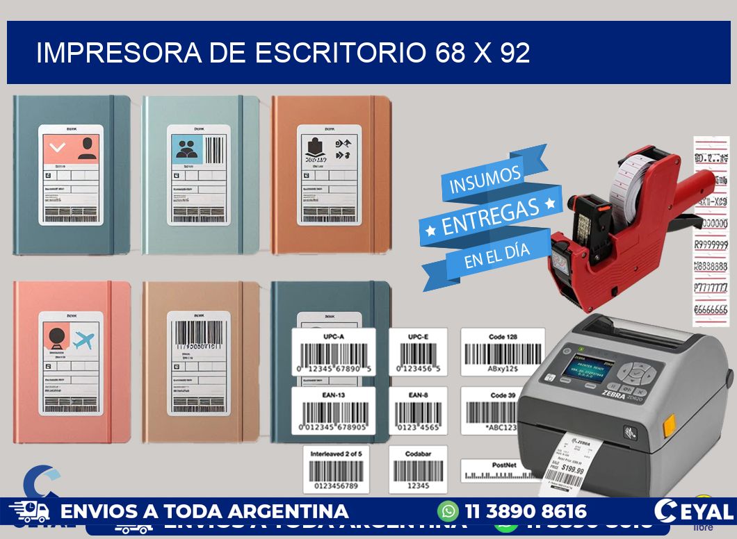 impresora de escritorio 68 x 92
