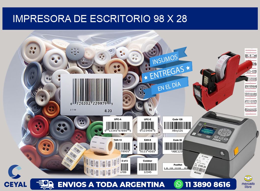 impresora de escritorio 98 x 28