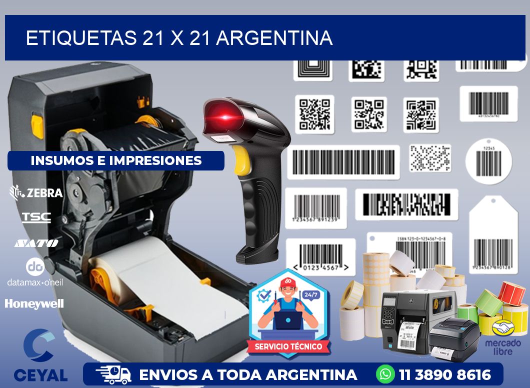 ETIQUETAS 21 x 21 ARGENTINA