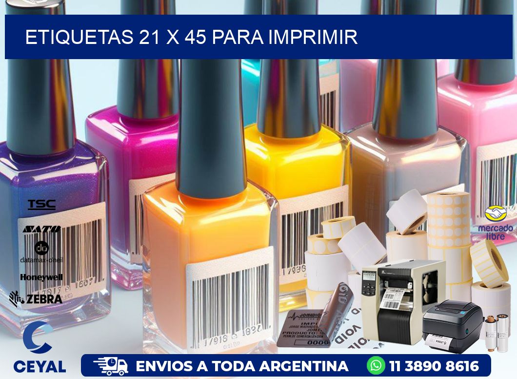 ETIQUETAS 21 x 45 PARA IMPRIMIR