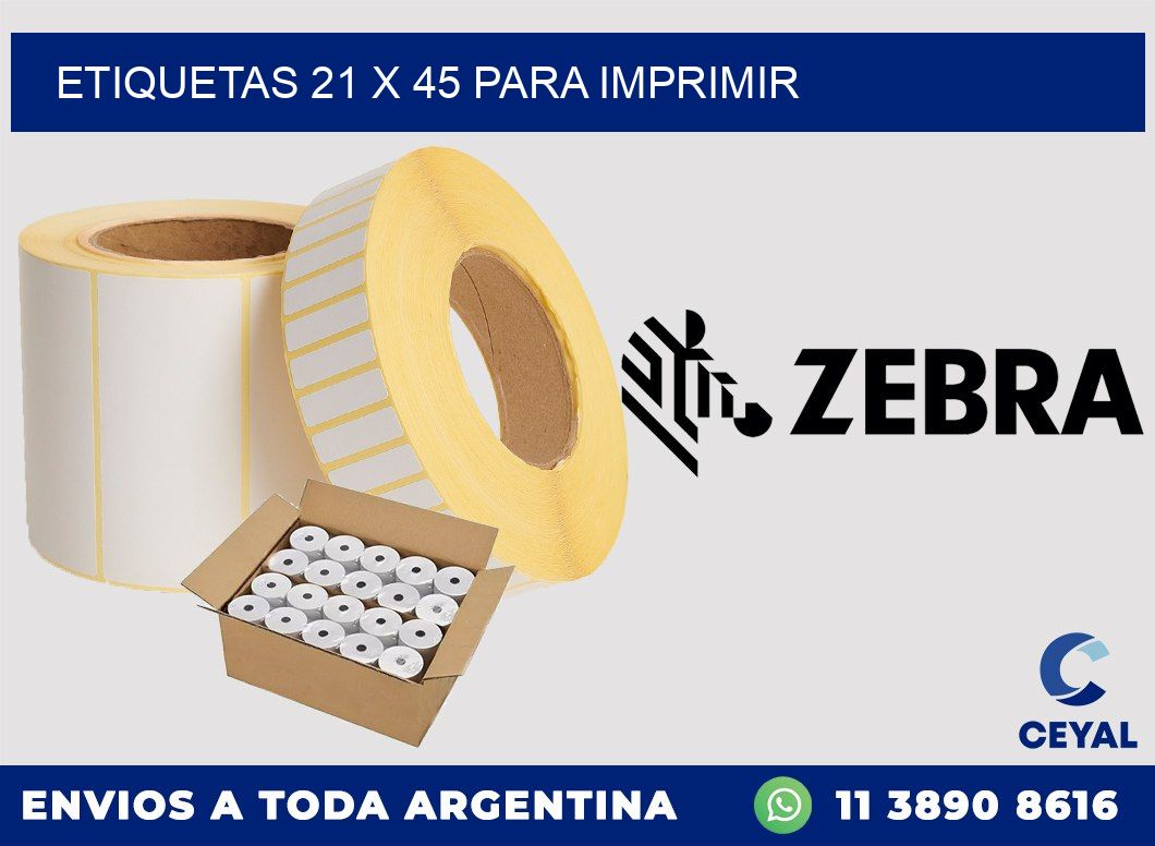 ETIQUETAS 21 x 45 PARA IMPRIMIR