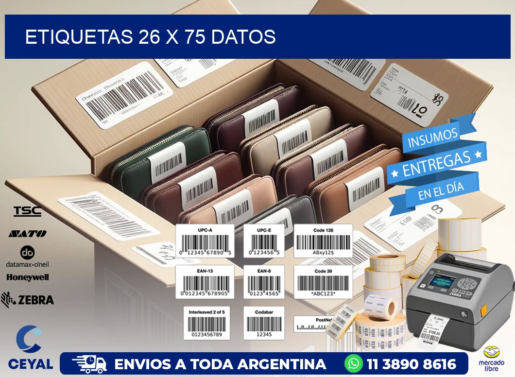 ETIQUETAS 26 x 75 DATOS