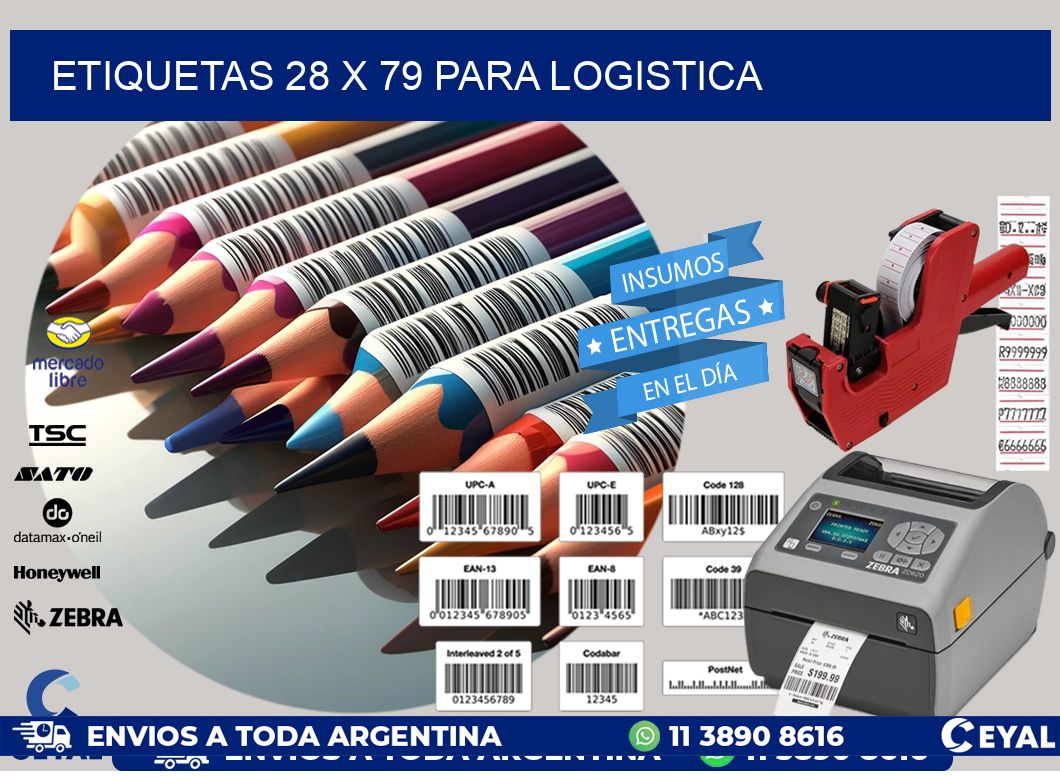 ETIQUETAS 28 x 79 PARA LOGISTICA