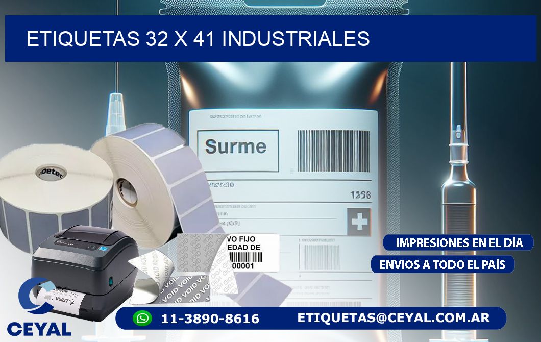 ETIQUETAS 32 x 41 INDUSTRIALES