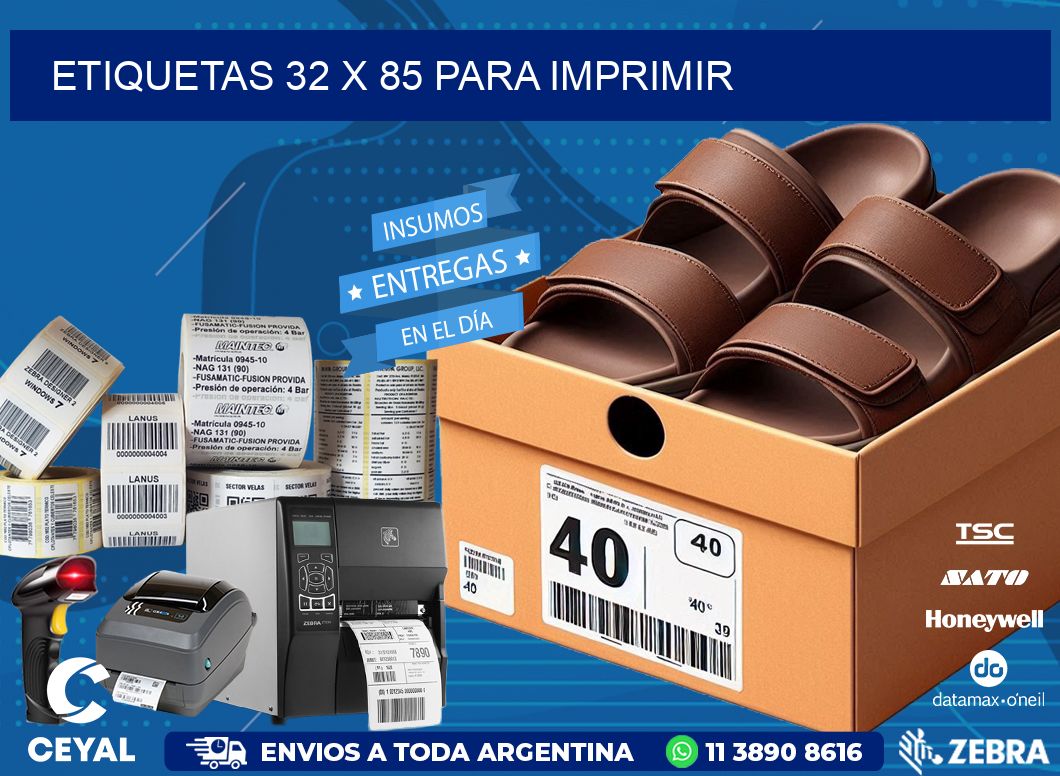 ETIQUETAS 32 x 85 PARA IMPRIMIR