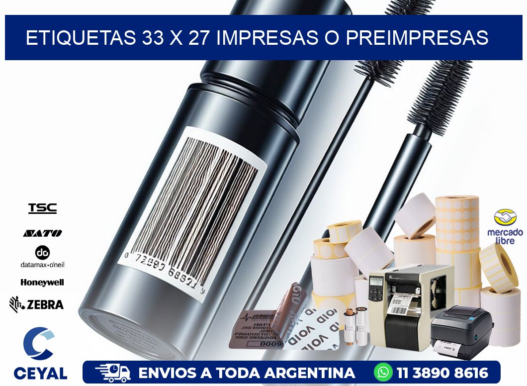 ETIQUETAS 33 x 27 IMPRESAS O PREIMPRESAS