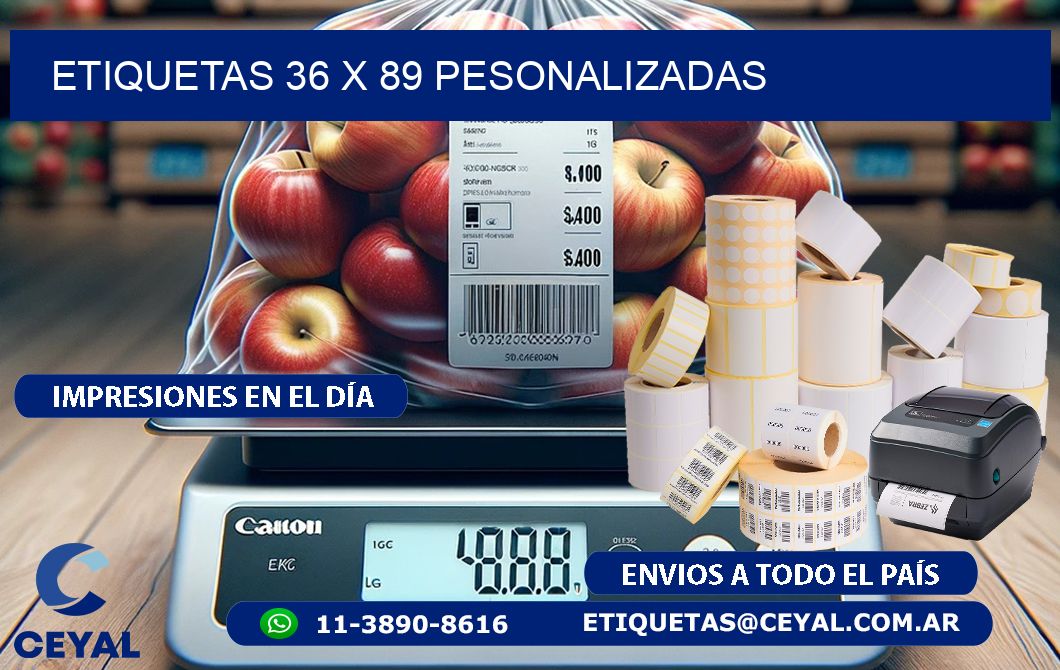 ETIQUETAS 36 x 89 PESONALIZADAS