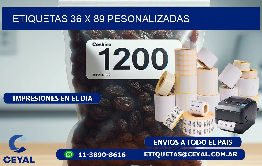 ETIQUETAS 36 x 89 PESONALIZADAS