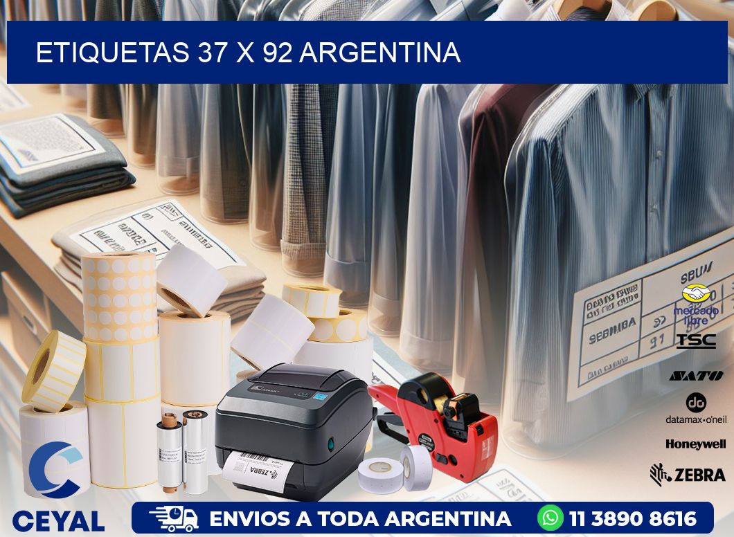 ETIQUETAS 37 x 92 ARGENTINA