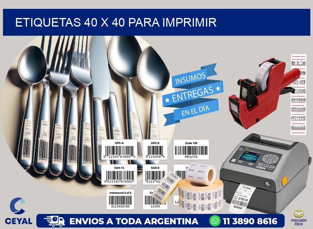 ETIQUETAS 40 x 40 PARA IMPRIMIR
