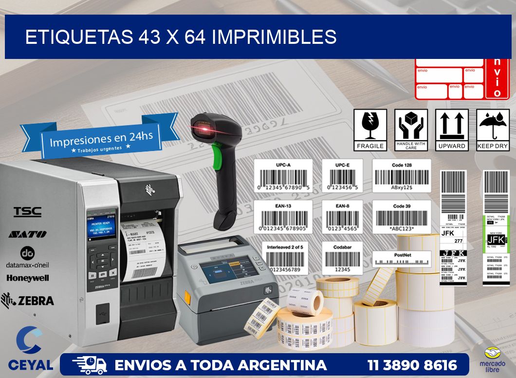 ETIQUETAS 43 x 64 IMPRIMIBLES