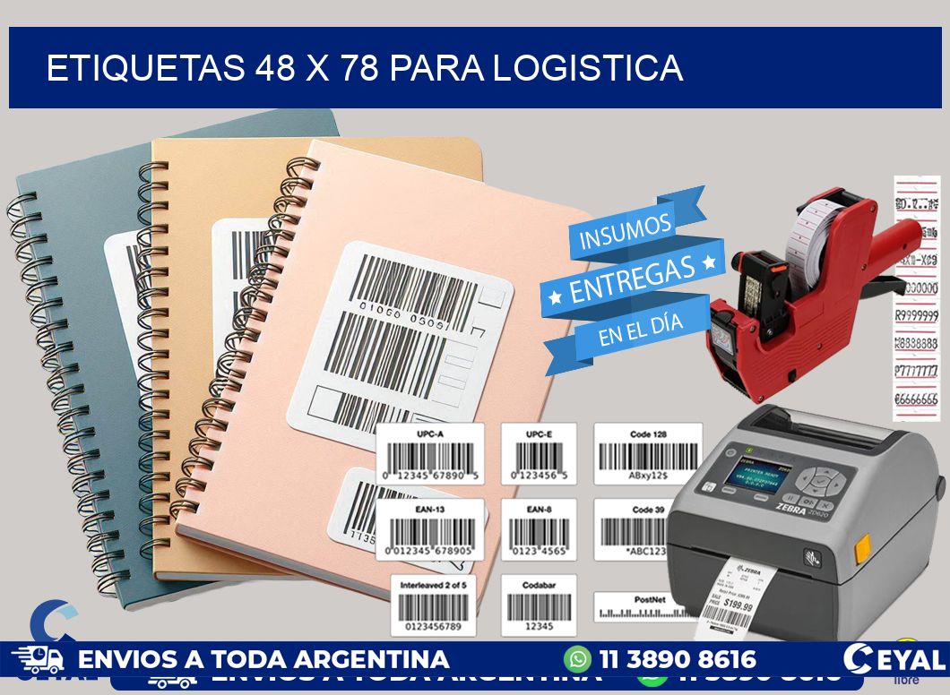 ETIQUETAS 48 x 78 PARA LOGISTICA