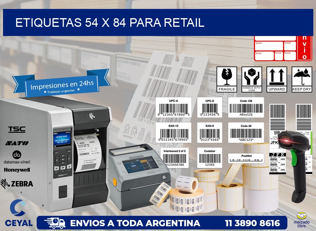ETIQUETAS 54 x 84 PARA RETAIL