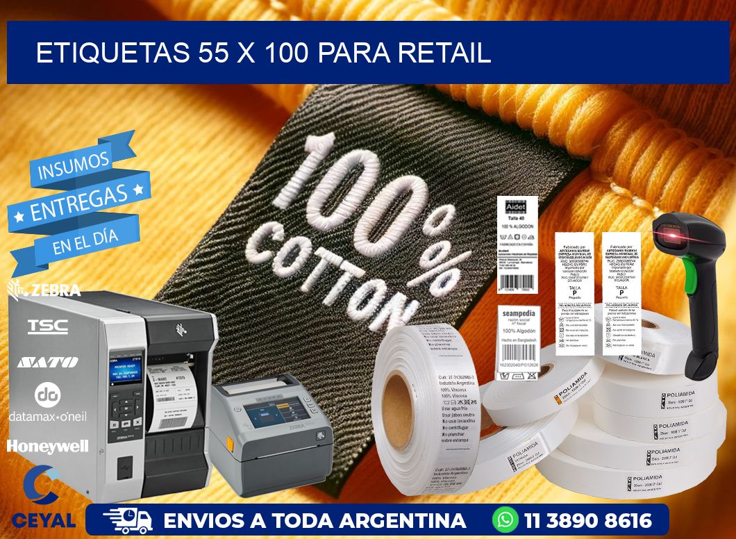 ETIQUETAS 55 x 100 PARA RETAIL
