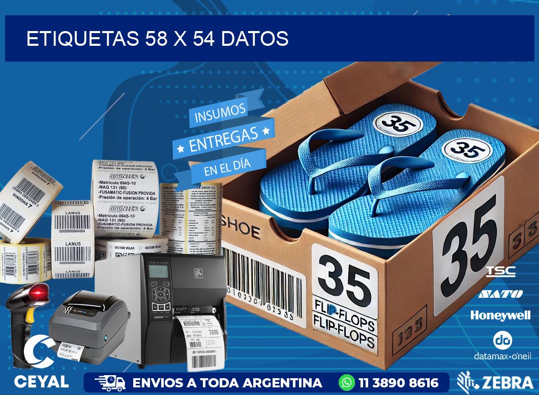 ETIQUETAS 58 x 54 DATOS